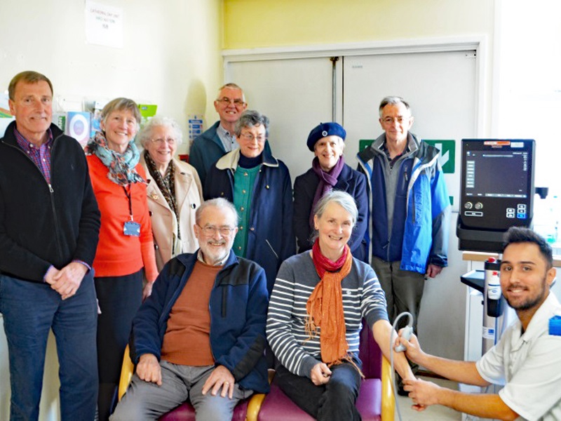Cathedral Day Unit received a new Sonosite ultrasound scanner costing £18,900 thanks to the League of Friends.